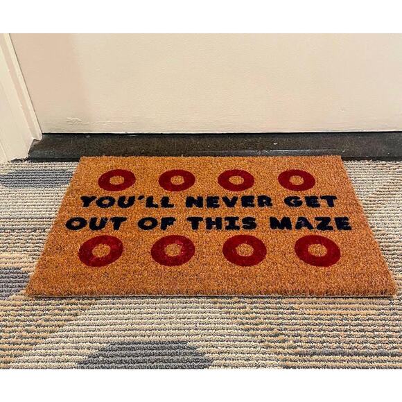 Handmade Phish Welcome Mat "You'll Never Get out of This Maze" - Picture 6 of 6